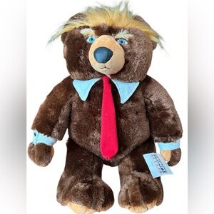 Donald Trump Trumpy Teddy Bear Original Authentic Deluxe 22" Plush Flag New!